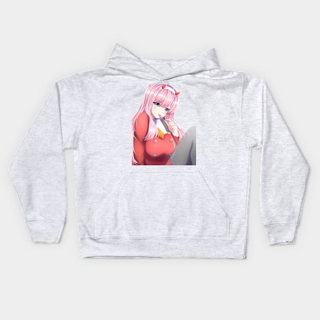 Zero Two (002) Kids Hoodie by Mochichansenpai